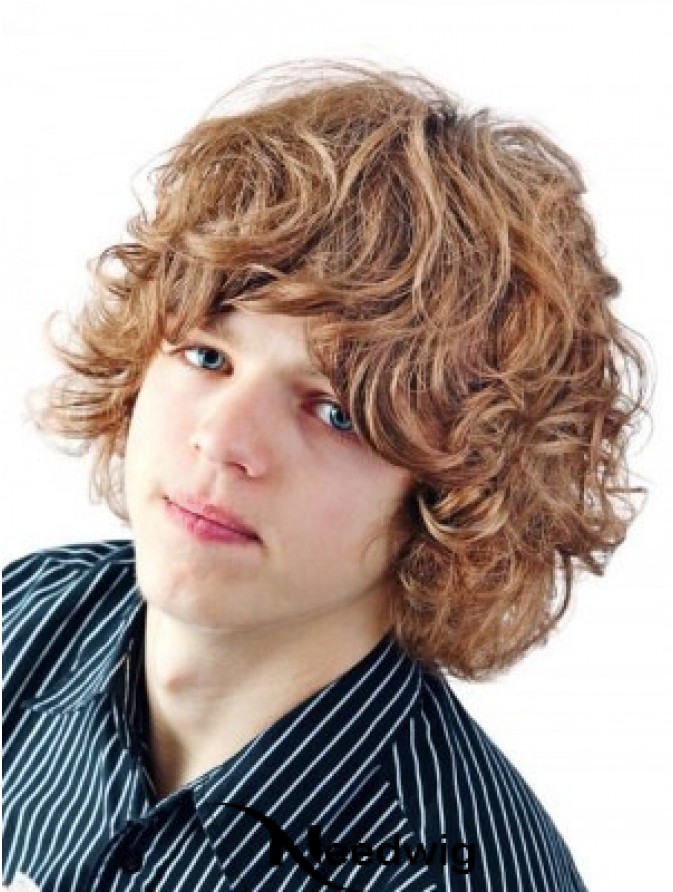 Cute curly hair teen