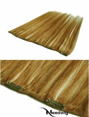 Discount Blonde Straight Remy Human Hair Clip In Hair Extensions