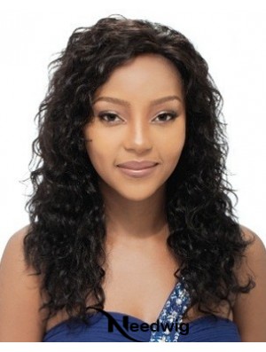 Long Black Curly Layered Natural African American Wigs