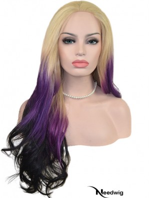 22 inch Ombre/2 Tone Long Without Bangs Wavy Great Lace Wigs