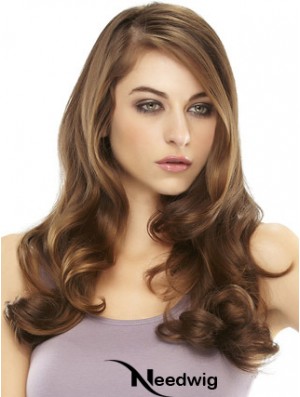 Long Wavy Auburn Sassy Remy Human Hair Half Wigs