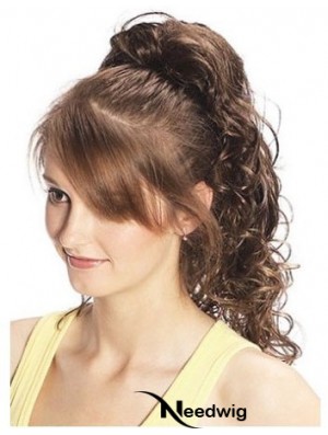 Amazing Curly Brown Ponytails