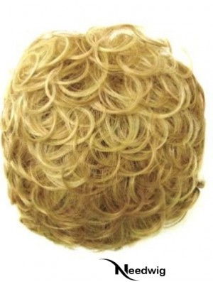 Incredible Blonde Curly Synthetic Clip In Hairpieces